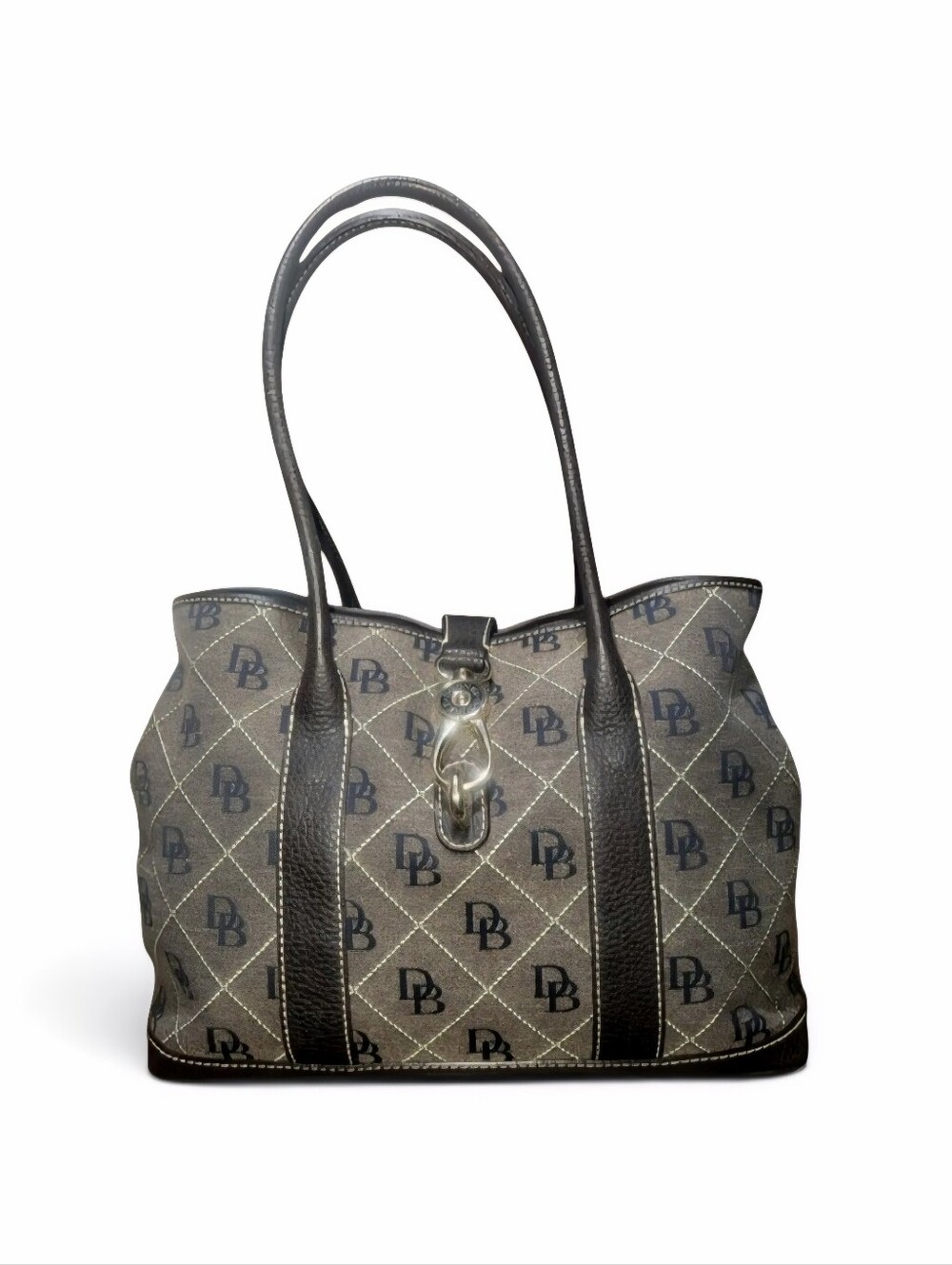 Dooney & Bourke Monogram Signature Logo Lock Tote